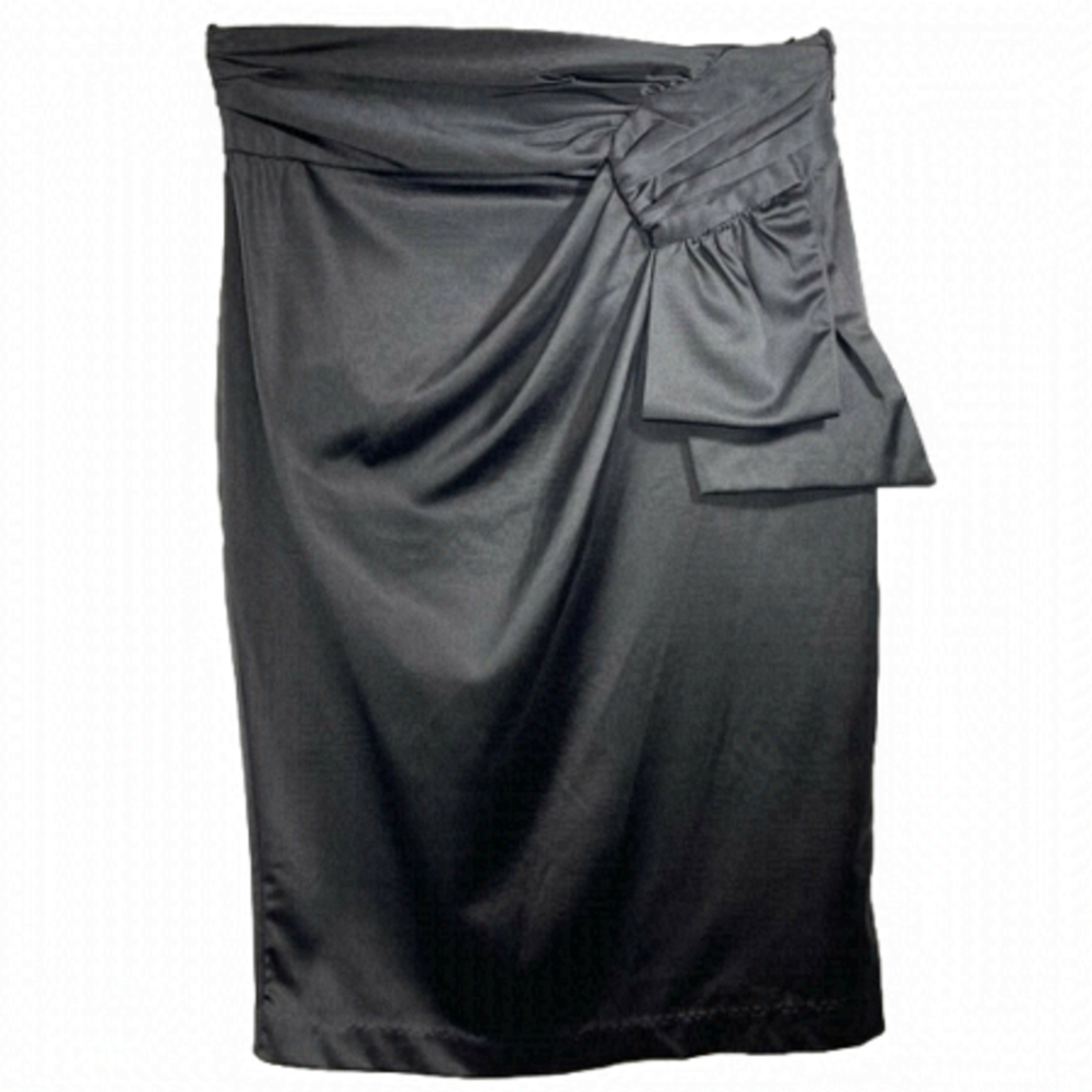 𝅺[Sole Mio] Black Pencil Skirt with Bow